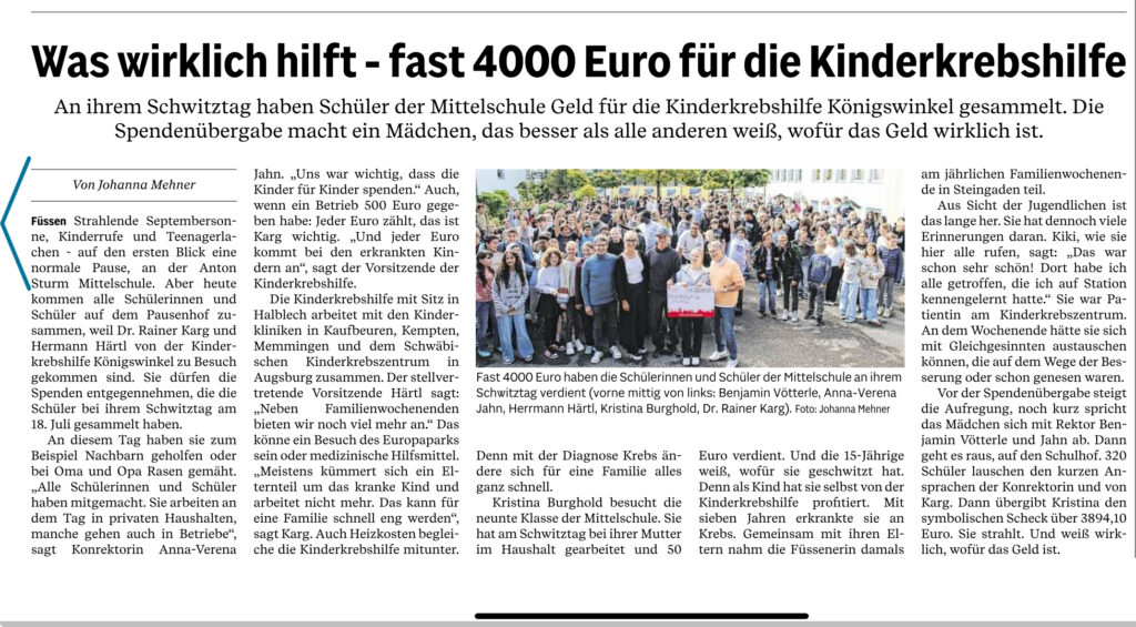 Spendenübergabe